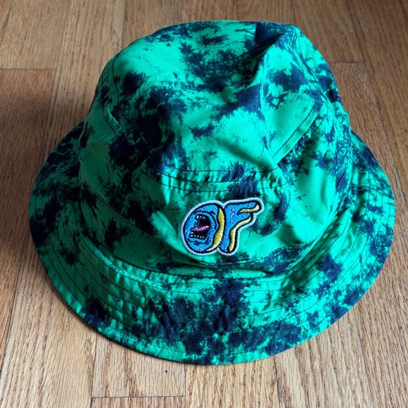 Other - OF Green and Black Tie-Dye Bucket Hat